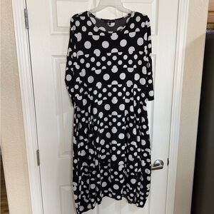 Polka Dot Black and White Dress by Comfy USA